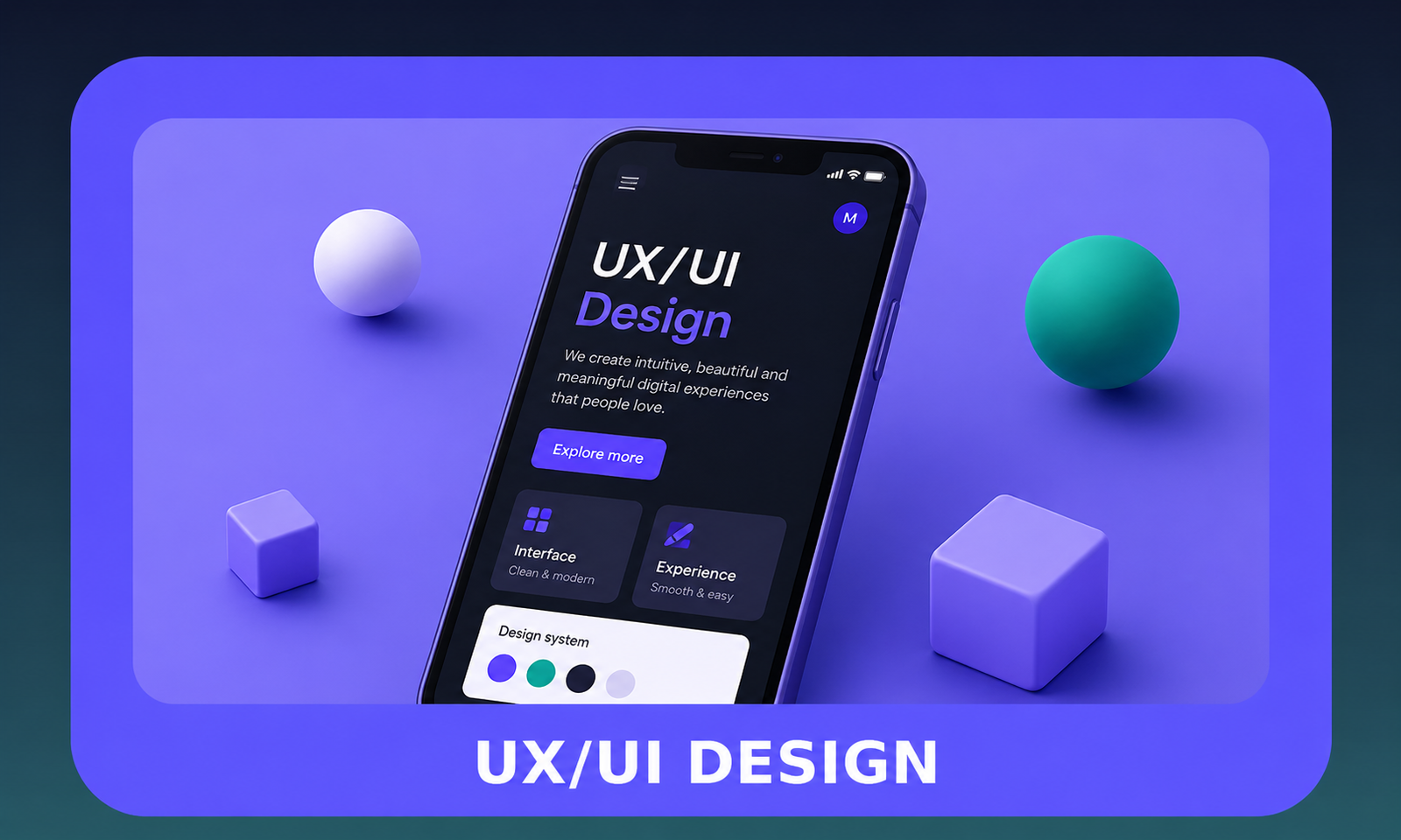 Modern digital interface concept